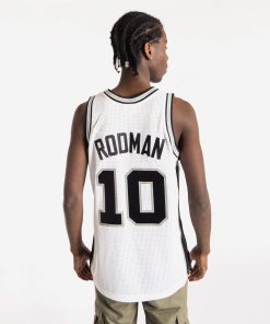 Dennis Rodman San Antonio Spurs White Throwback ADIDAS Basketball